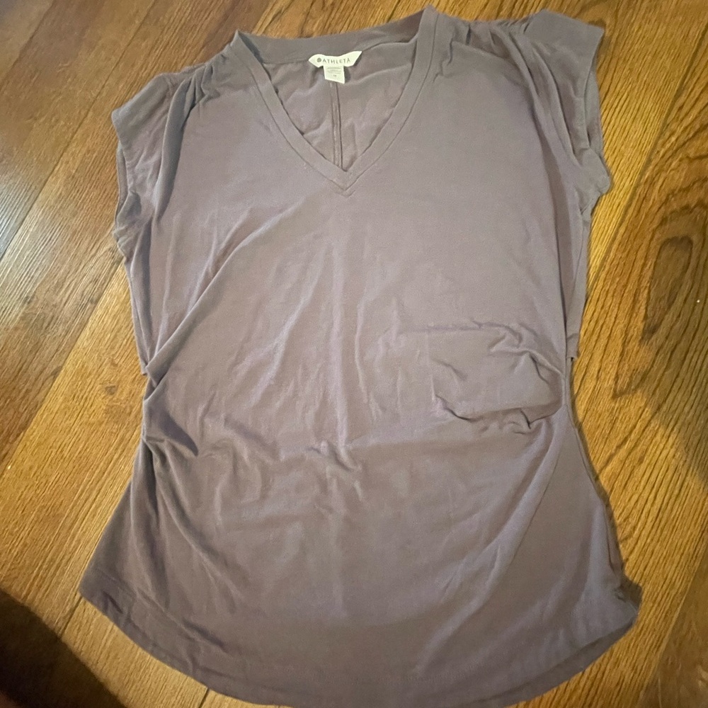 Athleta Purple Ruched Active Casual Summer Tank Top